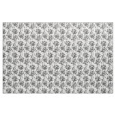 Romantische Vintage Rose grau auf weiß Stoff (Fat Quarter (45,7 x 55,9 cm))