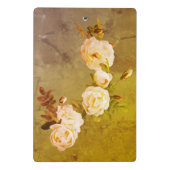 Romantische Vintage Rose Mini Klemmbrett (Rückseite)