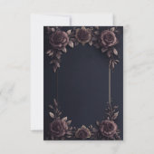 Romantische Vintage Rose. RSVP Karte (Rückseite)