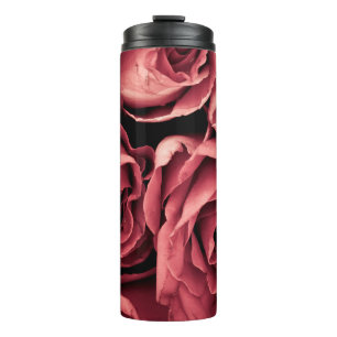 Romantische Vintage Rose Thermosbecher