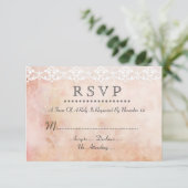 Romantische Vintage Rose und Hochzeit RSVP Custom (Stehend Vorderseite)