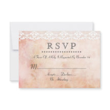 Romantische Vintage Rose und Hochzeit RSVP Custom