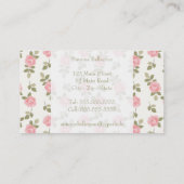 Romantische Vintage Rosen Alices Visitenkarte (Rückseite)