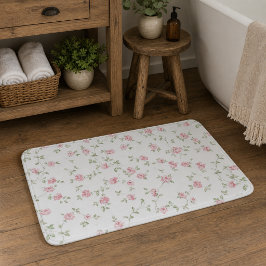 Romantische Vintage-Rosen in zartem Rosa, sanfte F Badematte