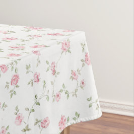 Romantische Vintage-Rosen in zartem Rosa, sanfte F Tischdecke