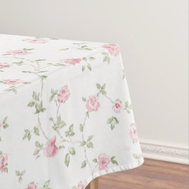 Romantische Vintage-Rosen in zartem Rosa, sanfte F Tischdecke