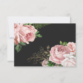 Romantische Vintage-Rosen RSVP Karte (Rückseite)