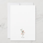 Romantische Vintage Rosenhochzeit Einladung (Rückseite)