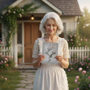 Romantische Vintage-Silber-Eleganz Postkarte