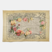 Romantische Vintage skulptierte Rose Küchentuch (Horizontal)