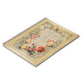 Romantische Vintage Skulpturenstil-Rose Notizblock (Linke Seite)