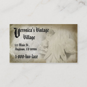 Romantische Vintage-Spitzenfirma Visitenkarte
