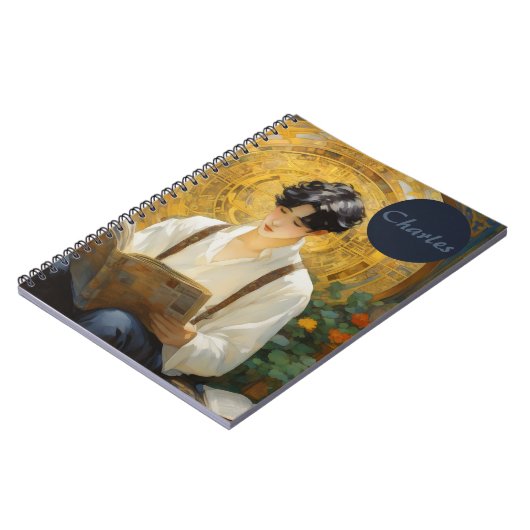 Romantische Vintage Stilkunst des Lesens Notizblock (Linke Seite)