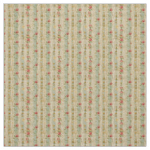 Romantische Vintage Streifen mit floralem Charme Stoff