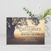 Romantische Vintage String Lights Treppenhaus Dusc Einladung (Stehend Vorderseite)