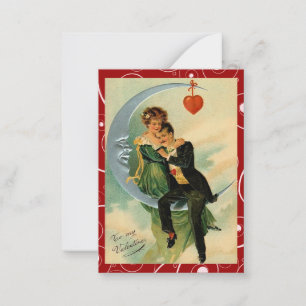 Romantische Vintage Valentine-Liebe Mitteilungskarte