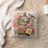 Romantische Vintage Wasserfarbe Blumengeburt Kissen (Decke)