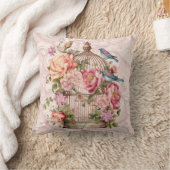 Romantische Vintage Wasserfarbe Blumengeburt Kissen (Decke)