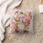 Romantische Vintage Wasserfarbe Blumengeburt Kissen (Decke)