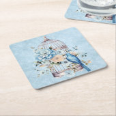 Romantische Vintage Wasserfarbe Blumengeburt Rechteckiger Pappuntersetzer (angewinkelt)