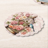 Romantische Vintage Wasserfarbe Blumengeburt Untersetzer (angewinkelt)