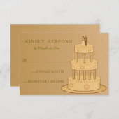 Romantische Vintage Wedding UAWG RSVP Karte (Vorne/Hinten)