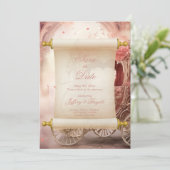 Romantische Vintage whimsical Save the Date Hochze (Stehend Vorderseite)