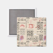 Romantische Vintage Zeitung Magnet (Vorderseite/Rückseite)