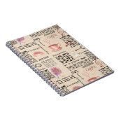 Romantische Vintage Zeitung Notizblock (Rechte Seite)