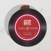 Romantische Vinyl Foto Hochzeit Save The Date (Vorne/Hinten)