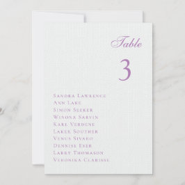 Romantische violette Blume Hochzeitstisch Einladung