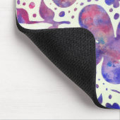 Romantische violette Blume und Blätter Originelle Mousepad (Ecke)