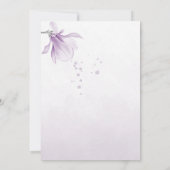 romantische violette Blumen botanische Hochzeit Einladung (Rückseite)