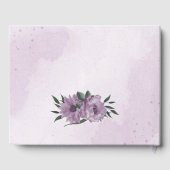 romantische violette Blumen botanische Hochzeit Gästebuch (Rückseite)