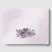 romantische violette Blumen botanische Hochzeit Gästebuch (Rückseite)