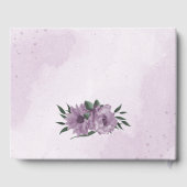 romantische violette Blumen botanische Hochzeit Gästebuch (Rückseite)