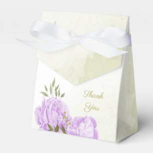 Romantische violette Blumen Grüne Hochzeit Geschenkschachtel