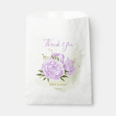 Romantische violette Blumen Grüne Hochzeit Geschenktütchen (Vorderseite)
