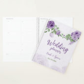 romantische violette Blumen Grüne Hochzeit Planer (Anzeige)
