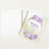 romantische violette Blumen Grüne Hochzeit Planer (Anzeige)