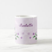 Romantische violette Blumen Kaffeetasse (Mittel)