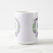 romantische violette Blumen Kaffeetasse (Mittel)