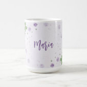 romantische violette Blumen Kaffeetasse (Mittel)