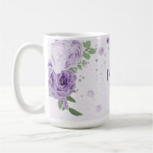 romantische violette Blumen Kaffeetasse (Links)