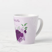 Romantische violette Blumen Milchtasse (Rechte Ecke)