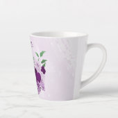 Romantische violette Blumen Milchtasse (Rechts)