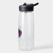 Romantische violette Blumen Trinkflasche (Links)