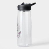 Romantische violette Blumen Trinkflasche (Links)