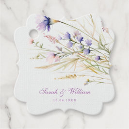 Romantische violette Gastgeschenk Hochzeit Tags Geschenkanhänger