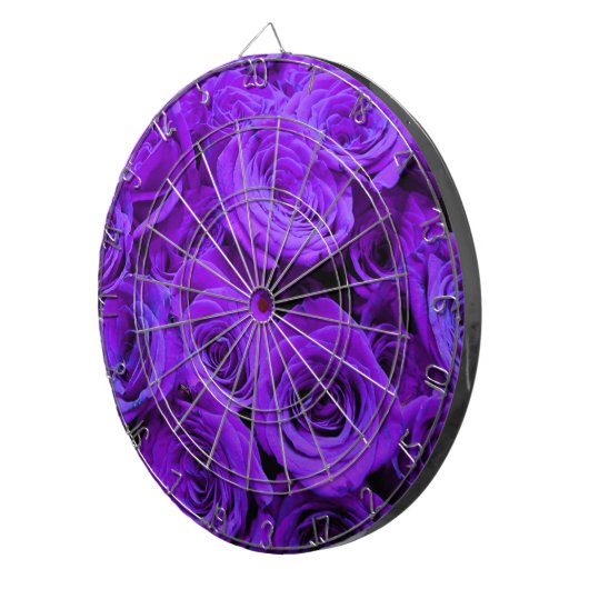 Romantische violette lila Rose, hübscher Rosenbuke Dartscheibe (Vorderseite rechts)